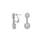 14K White Gold 2.00CT Diamond Earrings