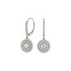 18K White Gold 1.68 Ct Total Diamond Earrings