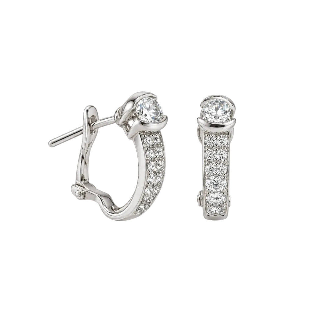 14K White Gold 1.65 Ct Diamond Earrings