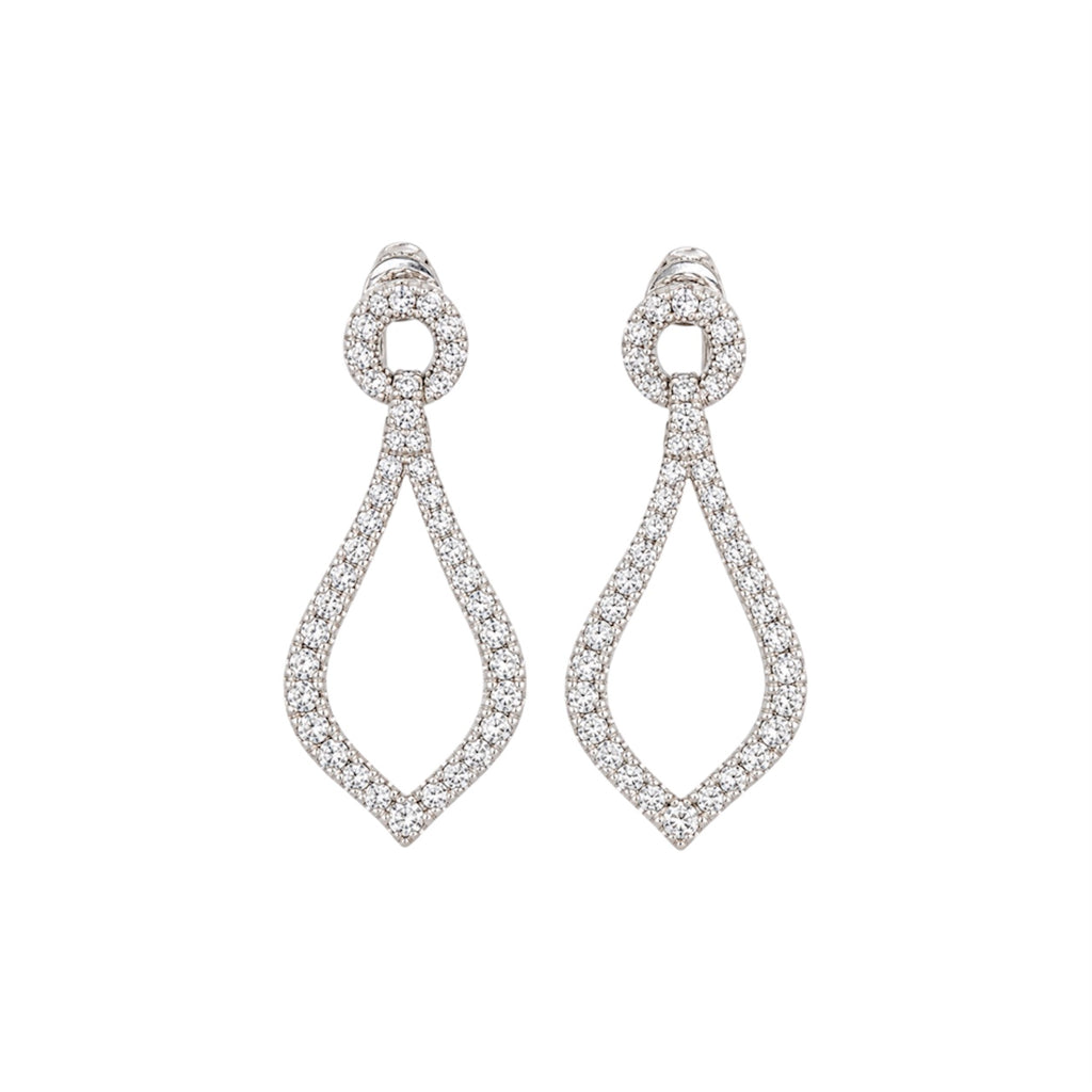 14K White Gold Diamond Earrings – 1.49 CT