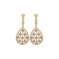 14K Yellow Gold 1.52 Ct White & Brown Diamond Earrings