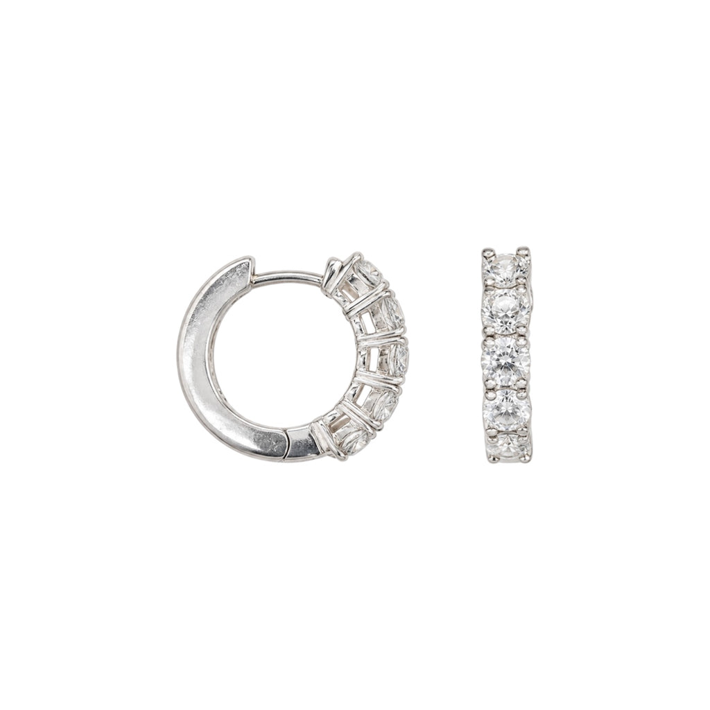 18K White Gold Diamond Earrings - 3.07 CT