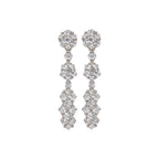 14K & 18K White Gold 2.60 Ct Diamond Earrings