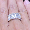 Diamond Engagement Ring, Anniversary gift, Promise ring, 2.65CT Round and Baguette Shaped Diamonds Band (etsy image id: 2721575046)