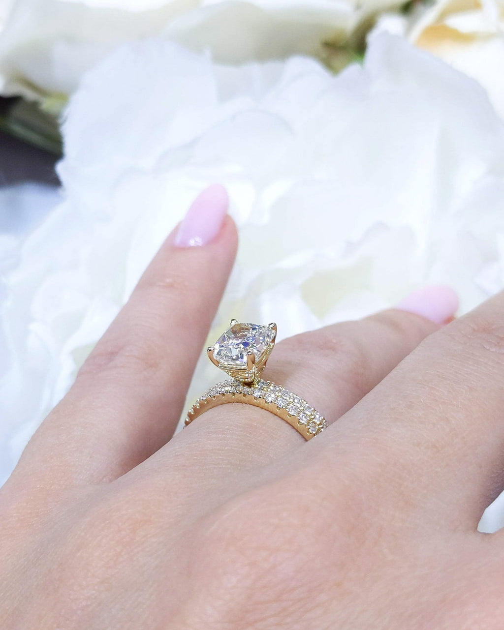 GIA Certified 1.74ct Engagement Ring In 14K Yellow Gold With Perfect Match Wedding Band (etsy image id: 2738930890)