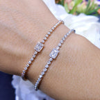Tennis Bracelet with Rounds and Baguettes diamonds (etsy image id: 2747241998)