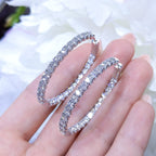Inside Out Lab Diamond Hoops 5.50cts Prong-Set In 14K White Gold Earrings (etsy image id: 2761510186)