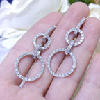 3.26cts In Diamonds Interlocking Rings Dangling Earrings (etsy image id: 2761547652)