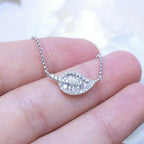 0.29CT Baguette and Round Cut Diamond Floral Pendant (etsy image id: 2770704594)