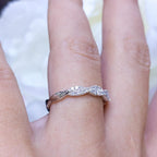 0.29 CT Round Diamond 14K White Gold Band (etsy image id: 2770784556)