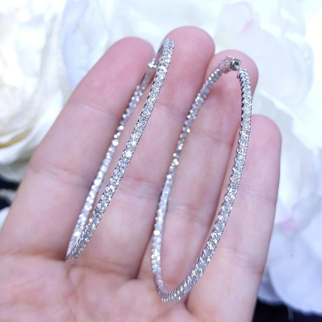 4.20CT Inside-Out Diamond Hoop Earrings (etsy image id: 2770873534)