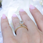 GIA Certified 1.74ct Engagement Ring In 14K Yellow Gold With Perfect Match Wedding Band (etsy image id: 2786625183)