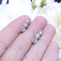 Three Diamond Stud Earring (etsy image id: 2794793239)