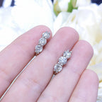 Three Diamond Stud Earring (etsy image id: 2794793239)