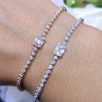 Tennis Bracelet with Rounds and Baguettes diamonds (etsy image id: 2794947277)