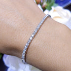 High Quality 3.30ct Natural Round Diamonds 14K White Gold Tennis Bracelet __etsy:2794963159