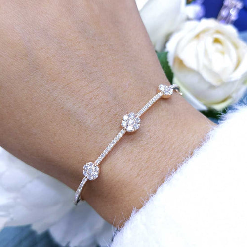 0.91CT Diamond Bangle in 14K Rose Gold (etsy image id: 2795008809)
