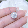 Invisible Set E Color 1.06cts Round Diamond Cluster Inside A Halo Pendant (etsy image id: 2799756665)
