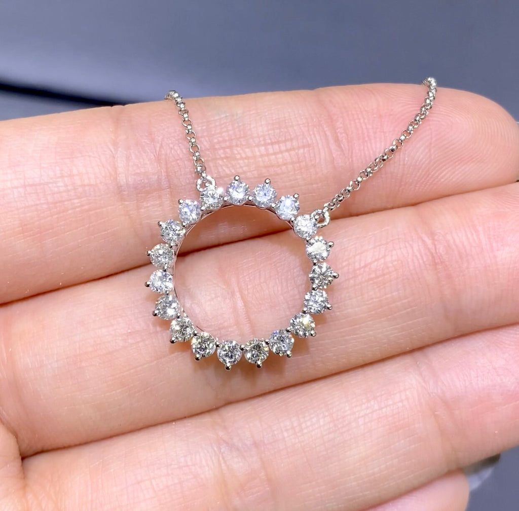 Diamond Circle of Love Diamond Pendant (etsy image id: 2799801793)