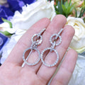 3.26cts In Diamonds Interlocking Rings Dangling Earrings (etsy image id: 2809236531)