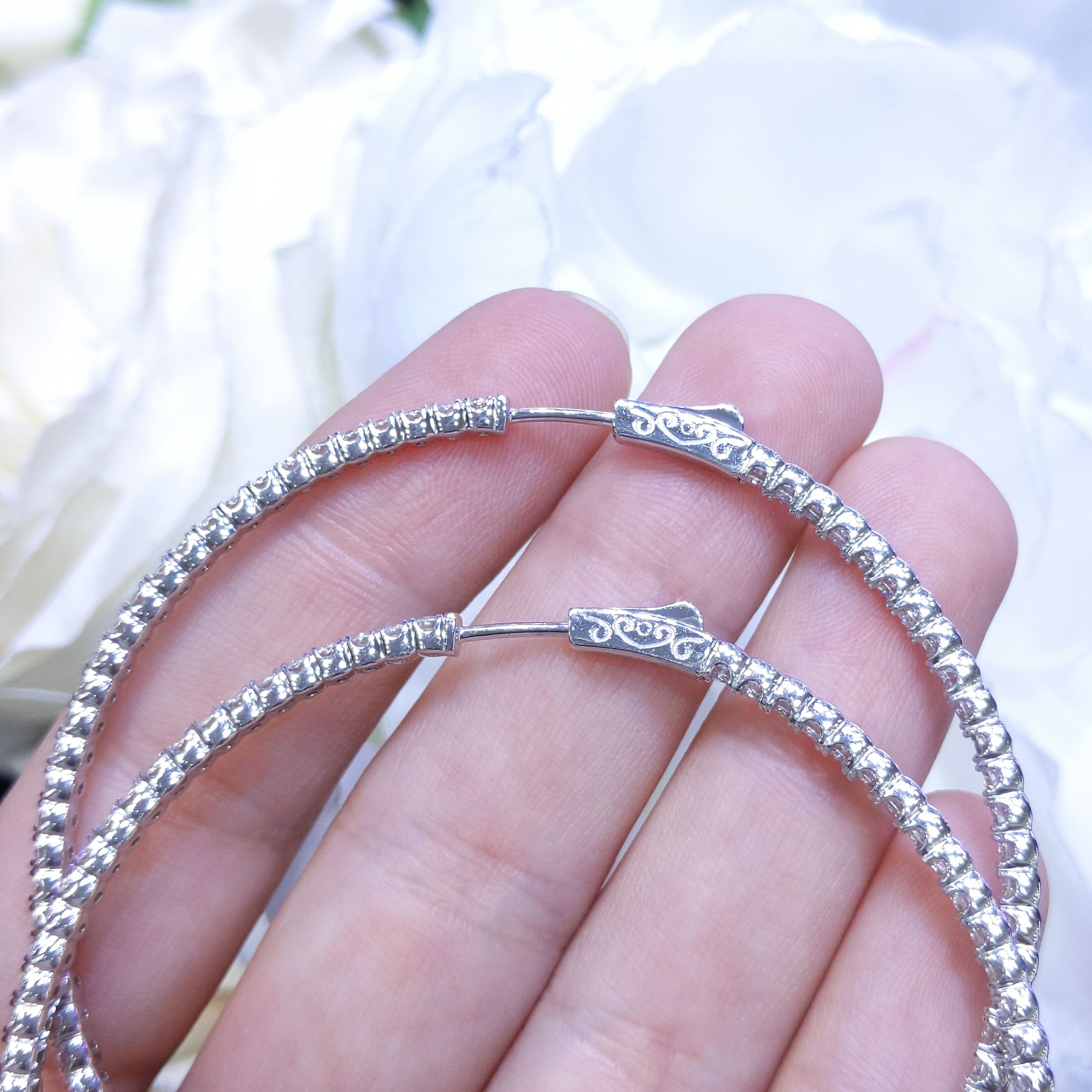 5.20CT Inside-Out Diamond Hoop Earrings (etsy image id: 2818550969)
