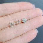 1.42ct clarity enhanced round cut diamonds studs in 14k White gold (etsy image id: 2831921732)