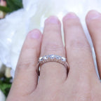 0.75 CT Round Diamond 14K White Gold Band (etsy image id: 2863996682)