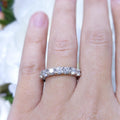 1.25 CT Round Diamond 14K White Gold Band (etsy image id: 2864001896)