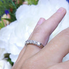 1.25 CT Round Diamond 14K White Gold Band (etsy image id: 2864001898)