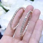 Rose Gold Inside Out Diamond Hoop Earrings (etsy image id: 2914095873)