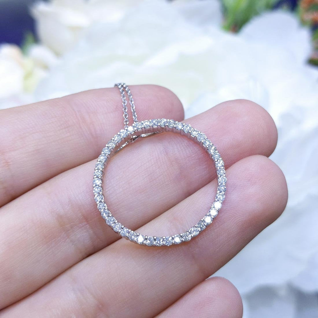 0.50ct Diamond Circle Pendant (etsy image id: 2914134821)
