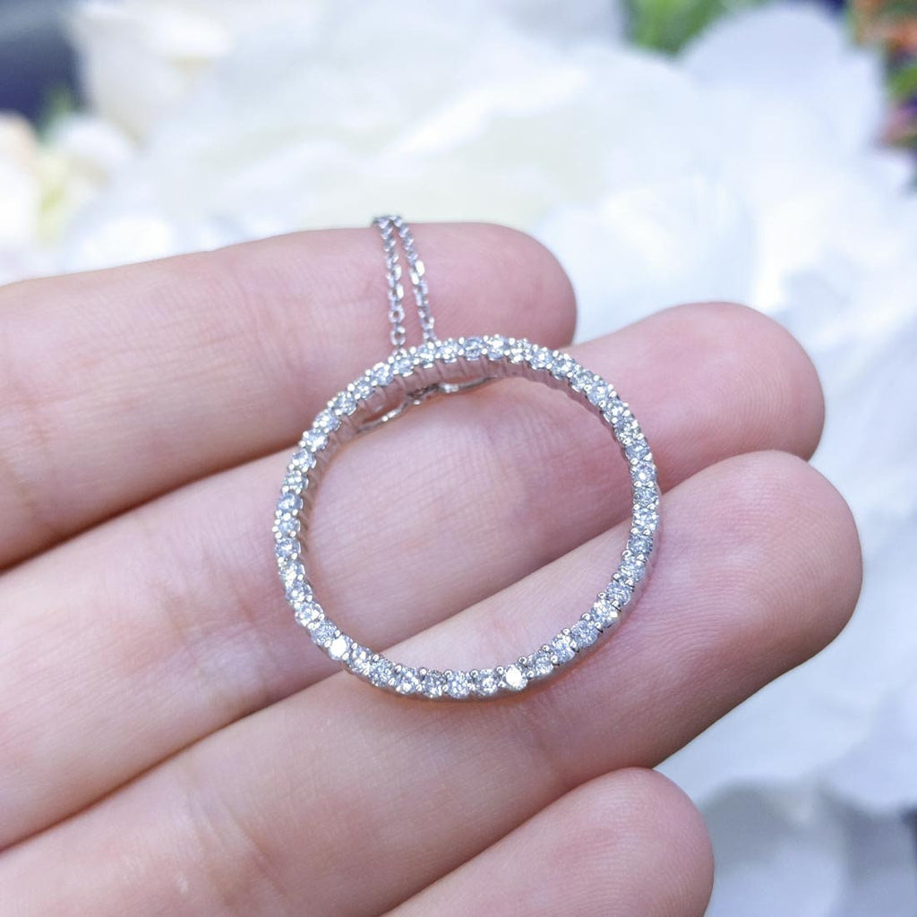 0.50ct Diamond Circle Pendant (etsy image id: 2914134887)