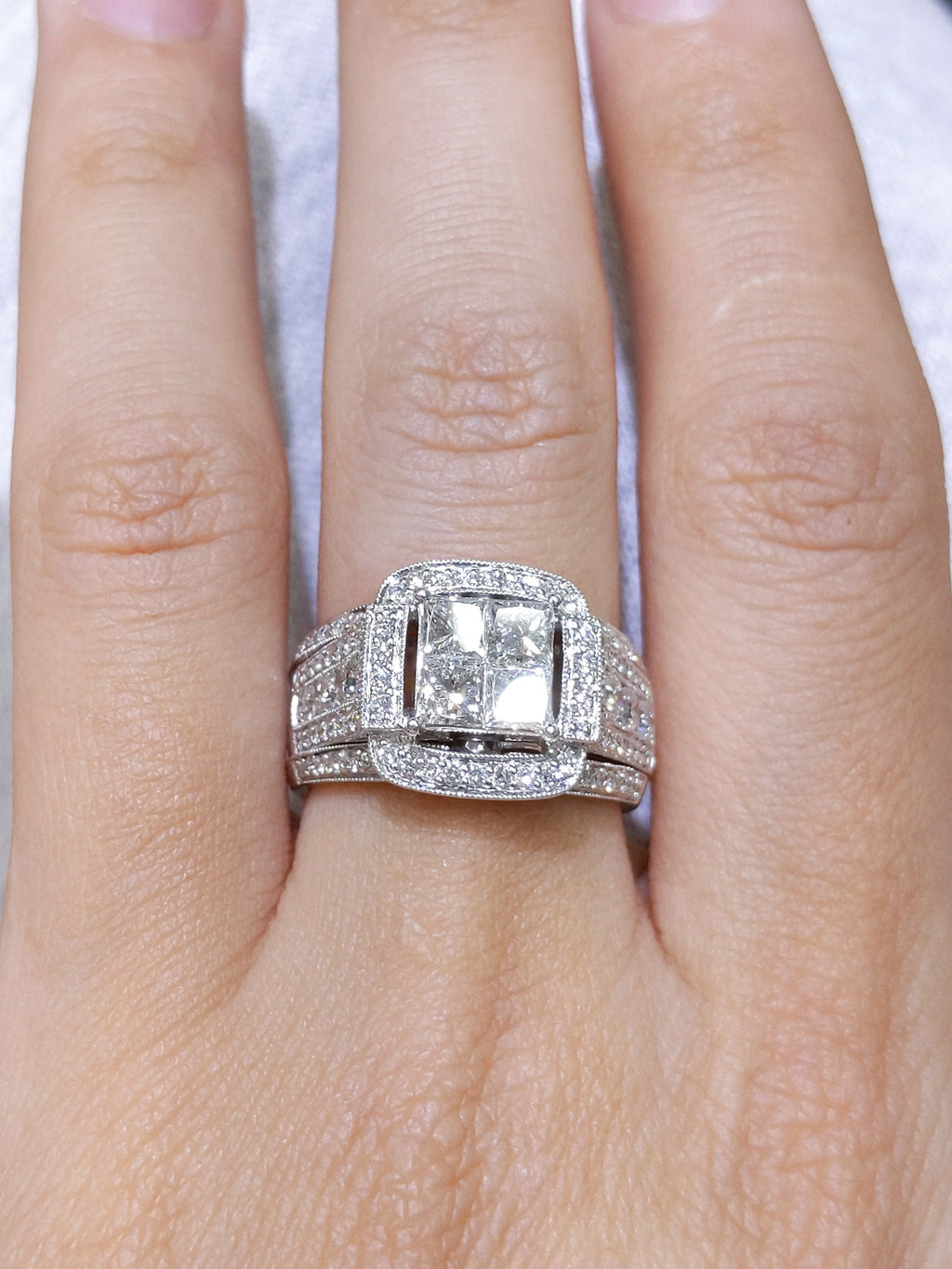 2.50CT Round and Princess Cut Diamond Statement Ring (etsy image id: 2983124516)