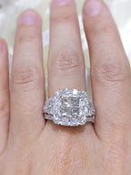3CT Round, Princess and Baguette Cut Diamond Statement Ring (etsy image id: 3030832305)