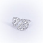1.15CT Baguette and Round Diamonds Floral Statement Ring __etsy:3060155768