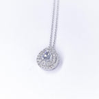 0.80CT Pear and Round Shaped Rose and Brilliant Cut Diamonds Pendant (etsy image id: 3107045713)