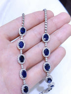 21.80ct Sapphire and Diamond Necklace in 14K White Gold (etsy image id: 3183174589)