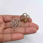 Gorgeous Floral 1.84ct Round Diamond Earring 14k Yellow Gold (etsy image id: 3357680216)