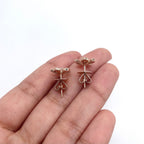 14K Rose Gold 0.92ct Diamond Earring (etsy image id: 3405180187)