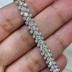 14K Yellow Gold  Diamond Tennis Necklace (etsy image id: 3970939046)