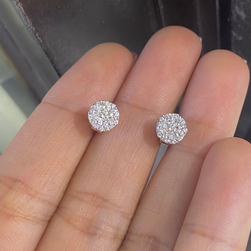 14K Diamond Earrings Studs 0.78ct  G color SI clarity T2T (etsy image id: 4084199646)