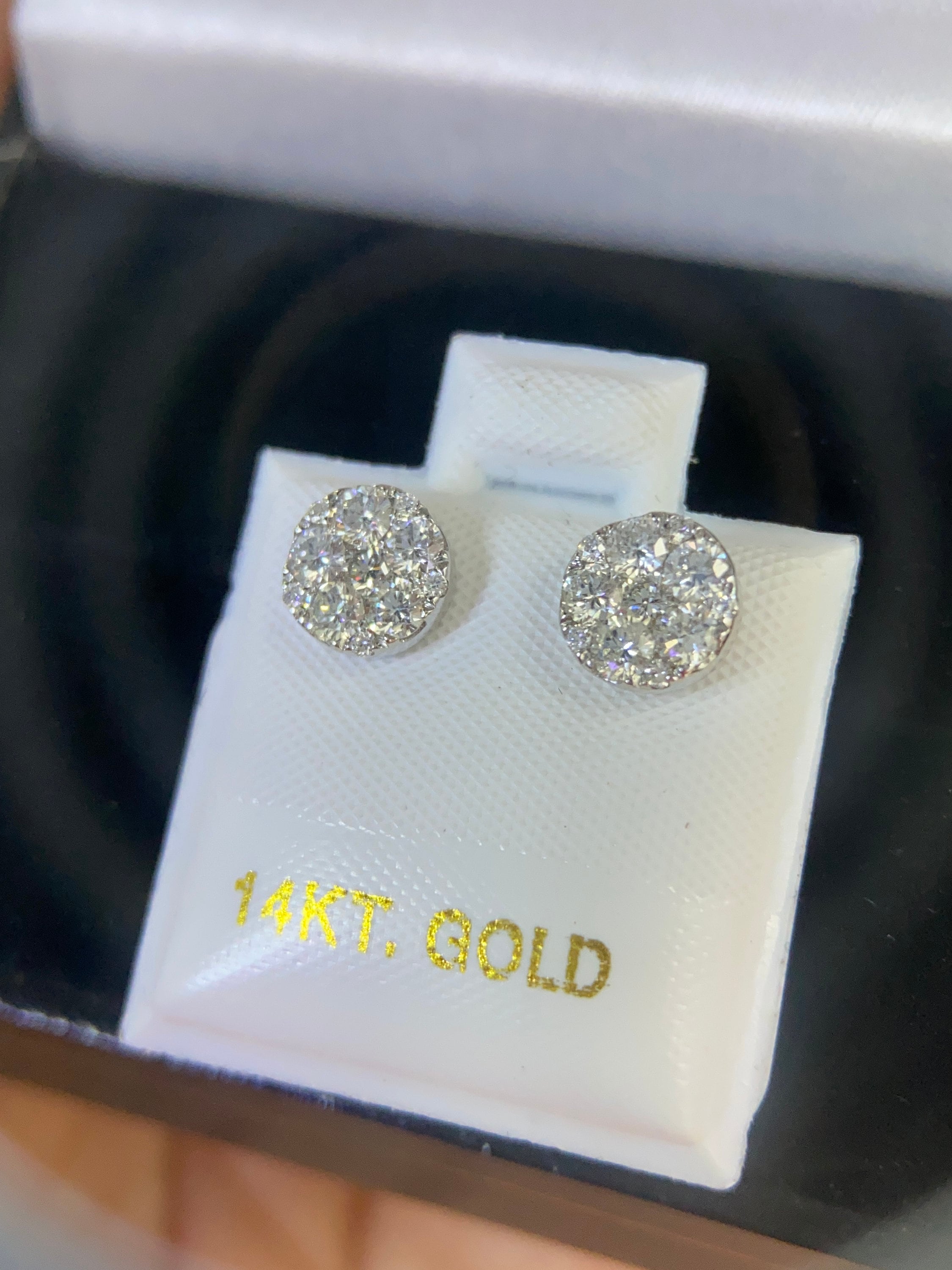 14K Diamond Earrings Studs 0.78ct  G color SI clarity T2T (etsy image id: 4084247898)
