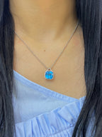 14K White Gold 5.50ct Blue Topaz Pendant in 0.30ct in Diamonds (etsy image id: 4093960888)