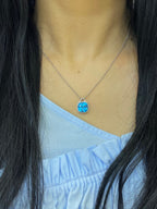 14K White Gold 5.50ct Blue Topaz Pendant in 0.30ct in Diamonds (etsy image id: 4093963872)