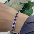 18K White Gold 9.63ct Sapphires 1.71ct Diamonds Bracelet SDB019 NTJJ (etsy image id: 4141942520)