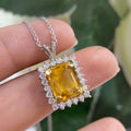 14K White Gold 3.27ct Citrine & 0.60ct Diamonds Pendent  COLRP025 ZTJ (etsy image id: 4254382975)