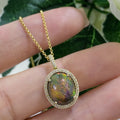 14K Yellow Gold 2.58ct Black Opal Pendant with 0.13 diamonds DCN13881-1 .ATJ (etsy image id: 4420001310)