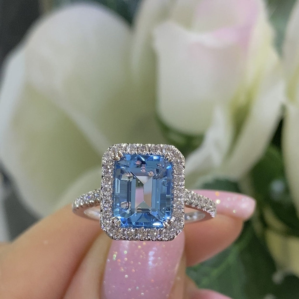 14K White Gold 2.70ct Blue Topaz with 0.40ct Diamond Ring DC-R13823-22 .ZIT (etsy image id: 4420033228)
