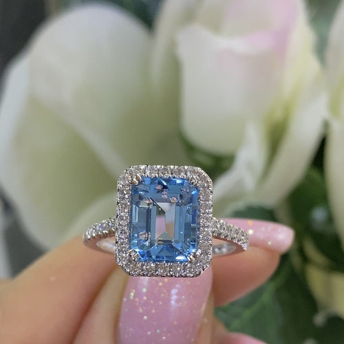 14K White Gold 2.70ct Blue Topaz with 0.40ct Diamond Ring DC-R13823-22 .ZIT (etsy image id: 4420033228)