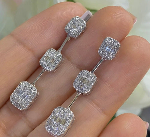 14K White Gold 0.94ct Diamond Earrings DCE13659-2 . IJJJ (etsy image id: 4467341409)